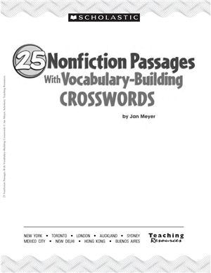 25 Nonfiction Passages With Vocabulary-Building Crosswords