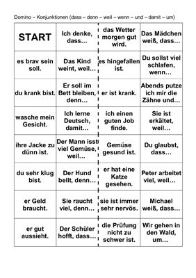 Методические разработки на тему Konjunktionen (Domino)
