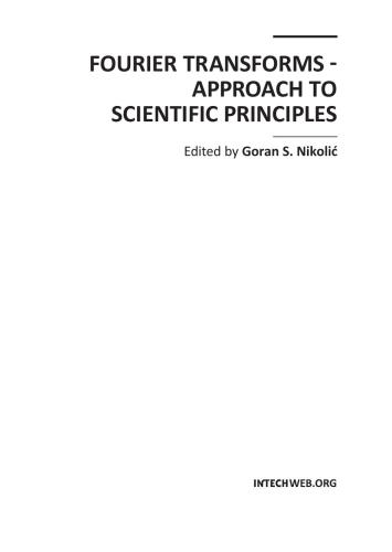 Fourier Transforms - Approach to Scientific Principles