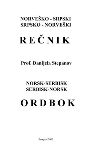 Norveško-srpski i srpsko-norveški rečnik