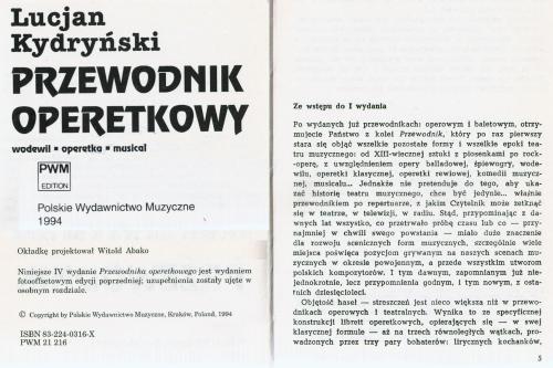 Przewodnik operetkowy: wodewil, operetka, musical