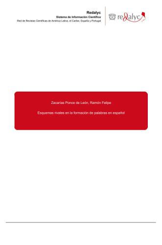 Esquemas rivales en la formación de palabras en español