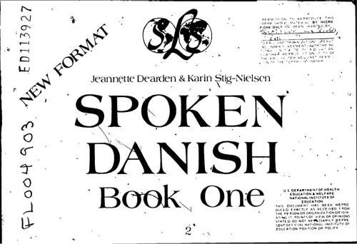 Spoken Danish. Book One