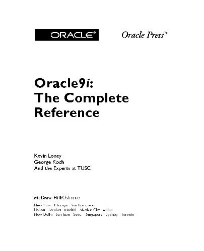 Oracle 9i - Complete Reference