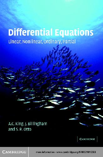 Differential Equations Linear, Nonlinear, Ordinary, Partial