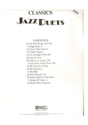 Classics Jazz duets. Flute