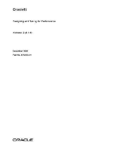 Oracle 8i Design Tuning
