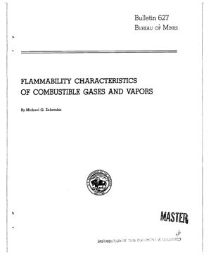 Flammability characteristics of combustible gases and vapours