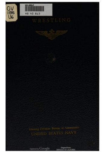 The Naval Aviation Physical Training Manuals - Wrestling