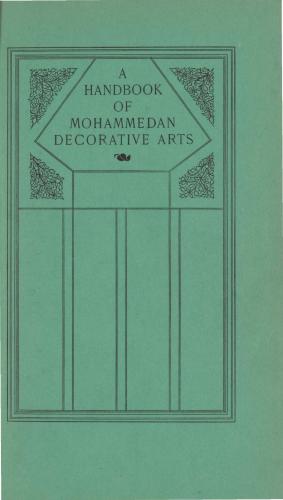 A Handbook of Mohammedan Decorative Arts