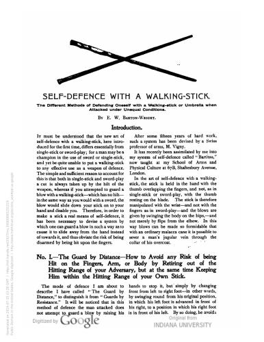 Self-Defense with a Walking-stick