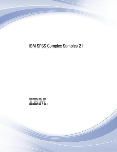 IBM. IBM SPSS Complex Samples 21