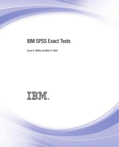 IBM. IBM SPSS Exact Tests 21