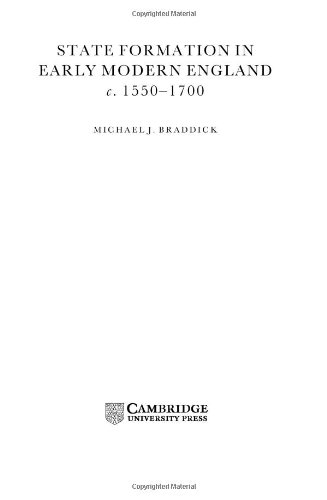 State Formation in Early Modern England, c. 1550-1700