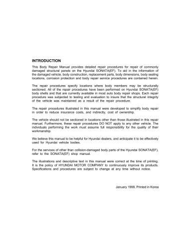 Hyundai Sonata IV Body Repair Manual