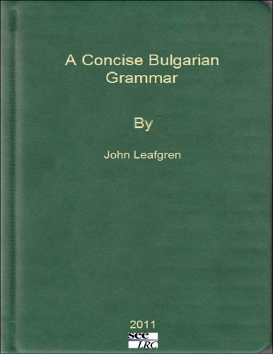 A Concise Bulgarian Grammar