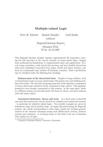 Multiple-valued Logic