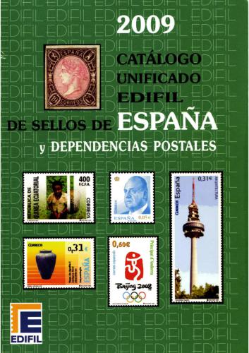 Catalogo Unificado. Edifil de Sellos de España y Dependencias Postales 2009. Каталог марок Испании и зависимых территорий