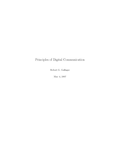 Principles of digital communication