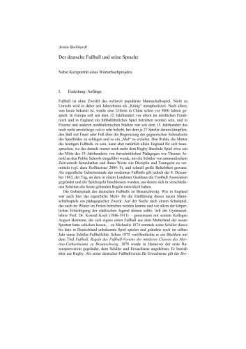 Der deutsche Fußball und seine Sprache