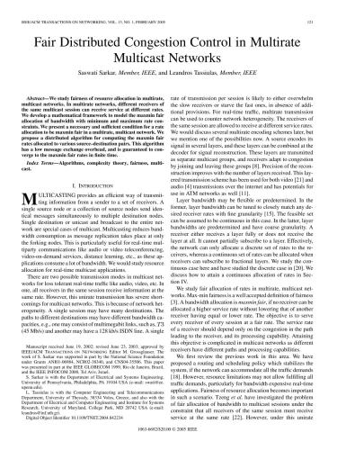 Fair Distributed Congestion Control in Multirate Multicast Networks