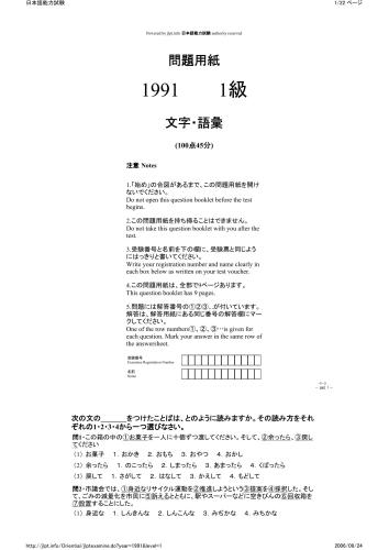 Сборник тестов JLPT (Nihongo Nouryokusiken). 1-4 уровни. Часть Канзи-лексика