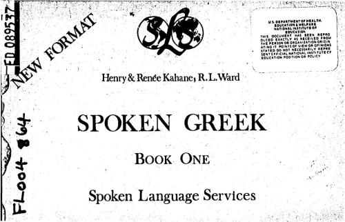 Spoken Greek: Book One