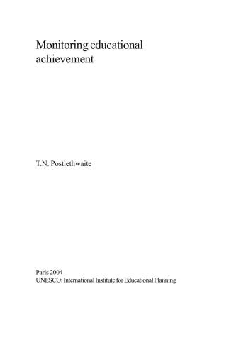 Monotoring of Educational Achievement