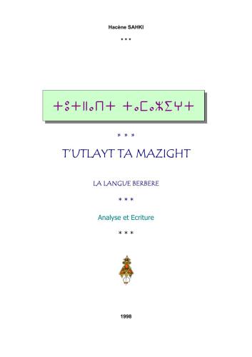 Tutlayt Tamazight (La langue Berbère)