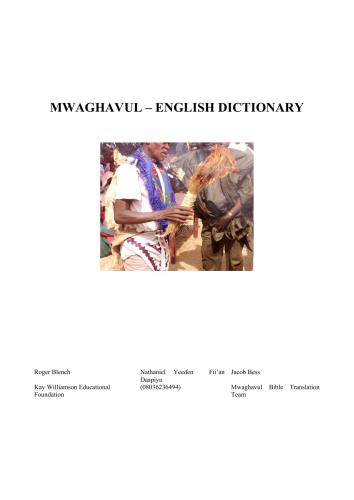 Mwaghavul - English Lexicon