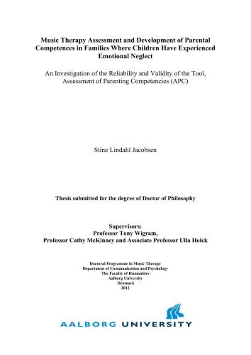 Music therapy assessment and development of parental competences in families where children have experienced emotional neglect