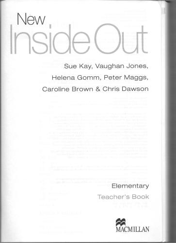 New Inside Out Elementary. Teacher's Book