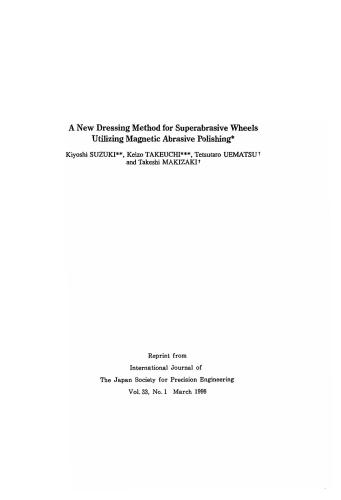 A New Dressing Method for Superabrasive Wheels Utilizing Magnetic Abrasive Polishing