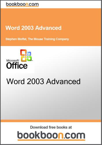 Word 2003 Advanced