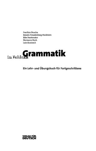Grammatik in Feldern