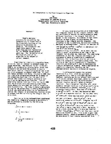 Introduction to the Risch algorithm