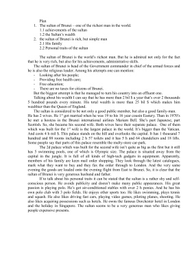 The sultan of Brunei