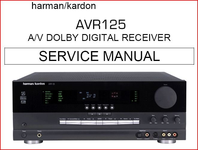 Service manual Harman-Kardon AVR125