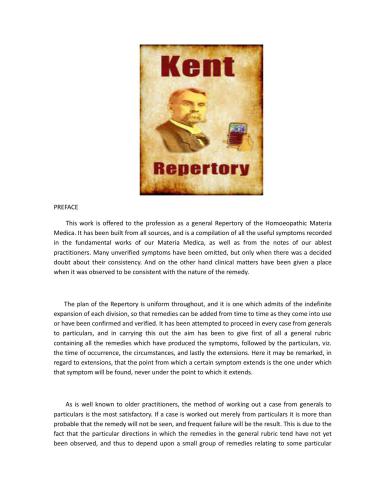 Repertory of the Homoeopathic Materia Medica(Vol.1)