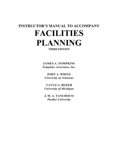Instructor's Manual To Accompany Facilities Planning