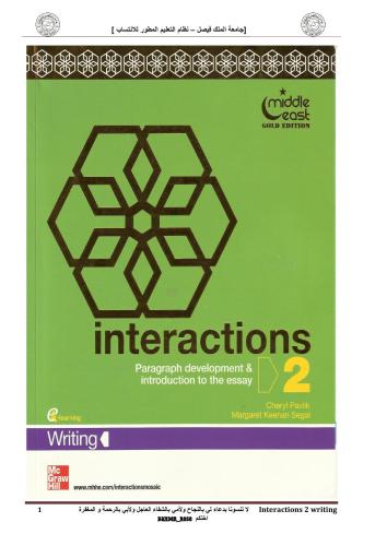 Interactions 2 - Writing - Middle East Gold Edition