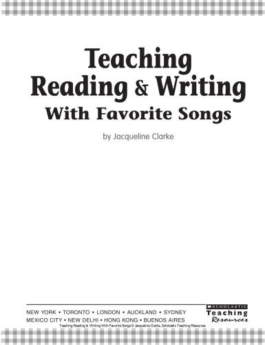 Teaching Reading & Writing With Favorite Songs