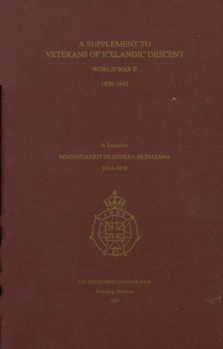 IODE A Supplement to Veterans of Icelandic Descent World War II, 1939-1945