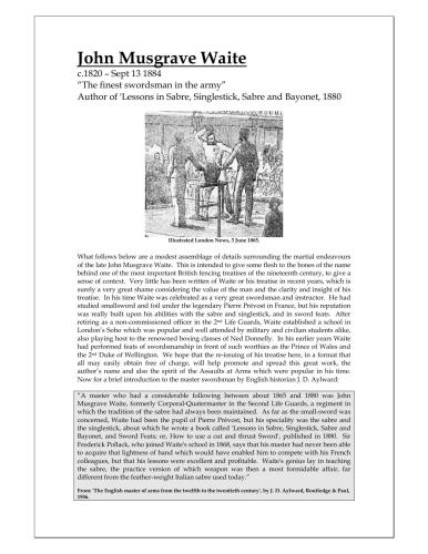 Lessons in sabre, singlestick, sabre and bayonet, and sword feats: or, How to use a cut-and-thrust sword