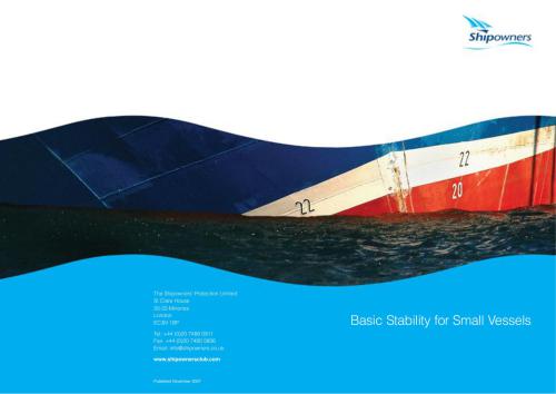 Shipowners. Basic Stability for Small Vessels