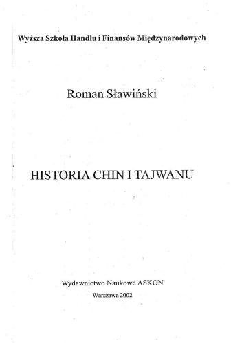 Historia Chin i Tajwanu