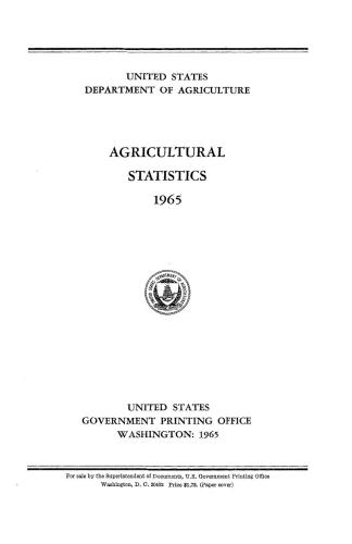 Agricultural statistics 1965