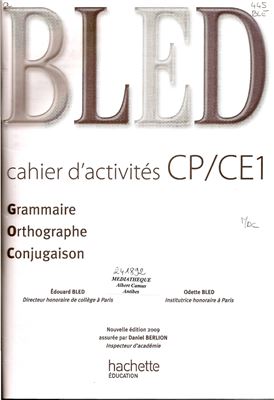 Cahier d'activités. CP\CE1