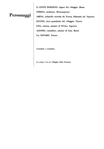 La sonnambula (vocal score)