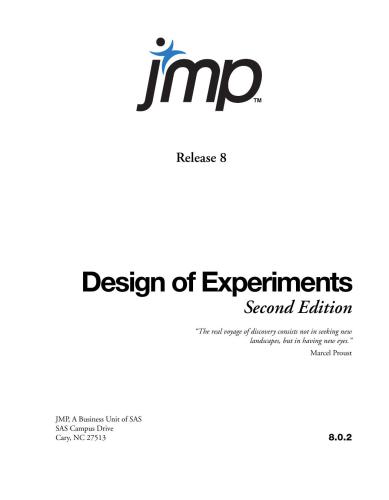 JMP 8. Design of Experiments Guide